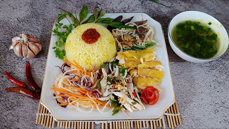 Cách làm cơm gà Hội An - Ông Điền Food